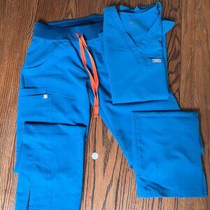 Figs brand scrubs Alps Blue XS and XXSP